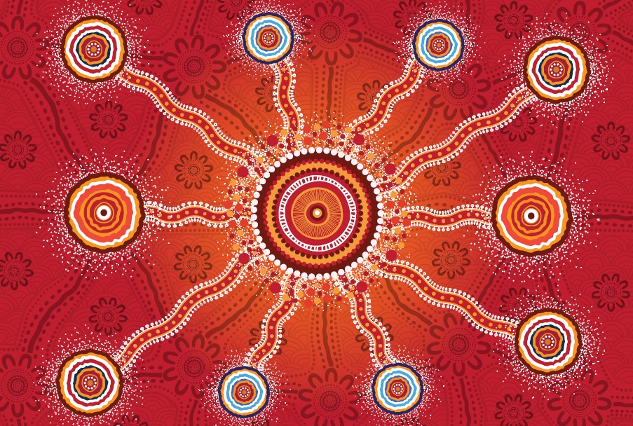 This Indigenous artwork "Caring for Country, Community & Culture" is a visual representation of the vital role that Fire and Rescue NSW plays in protecting our communities throughout NSW.
